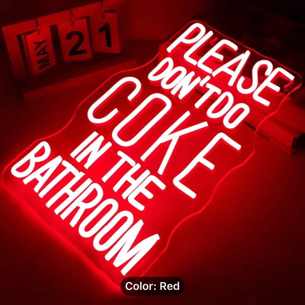 COKE Red LED Neon Sign, USB Light For Home Bathroom
Game Room Bar Store Wall … - Picture 3 of 4